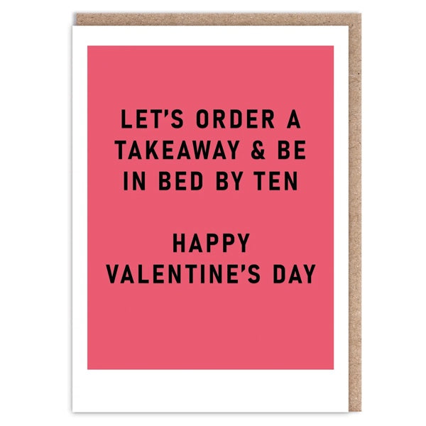 Lets Order A Takeaway Valentine's Day Card