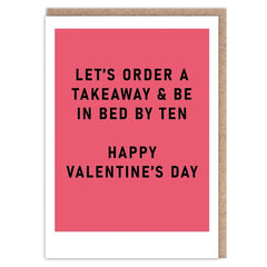 Lets Order A Takeaway Valentine's Day Card