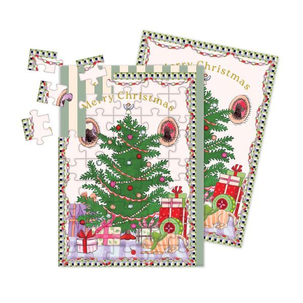 Christmas Living Room Jigsaw Greeting Card