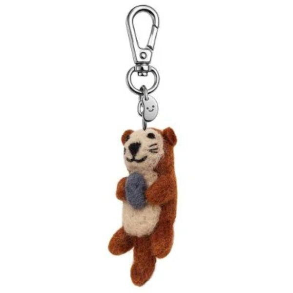 Otto the Otter Felt Keychain