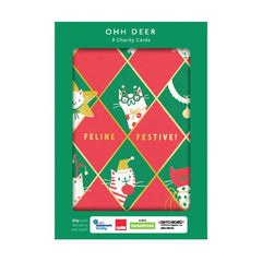Harlequin Cat Charity Christmas Card Pack