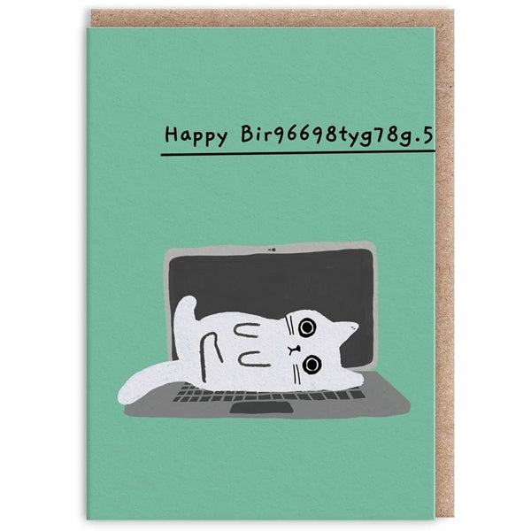 Happy Bir9669 Laptop Birthday Mini Card
