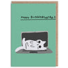 Happy Bir9669 Laptop Birthday Mini Card