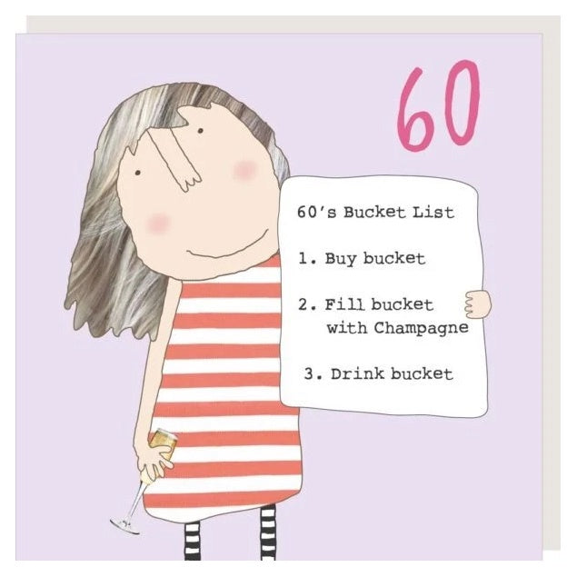 Bucket List 60 Birthday Card