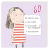 Bucket List 60 Birthday Card