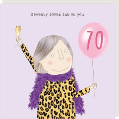 Fab on You 70 Birthday Card