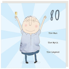 The Man The Legend 80 Birthday Card