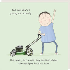 Young and Trendy Lawn Birthday Card
