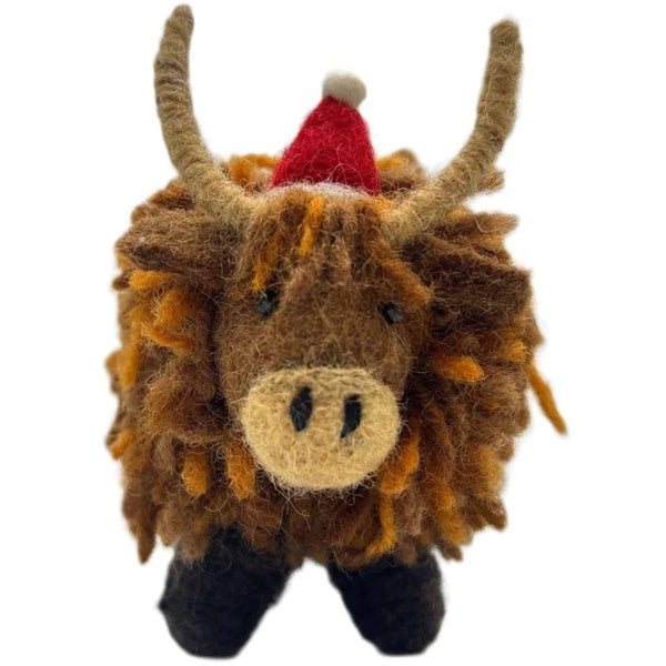 Christmas Highland Cow Decoration