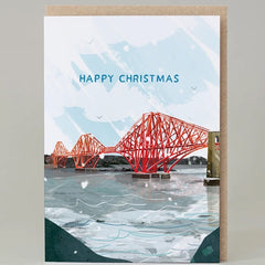 Happy Christmas Forth Rail Bridge Christmas Card