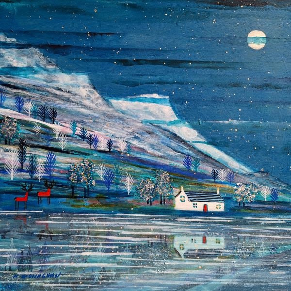 Evening Sparkle on the Loch Christmas Card Pack