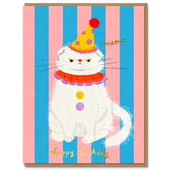 Clowny The Cat Birthday Card