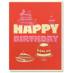 Cakes Celebration Birthday Card