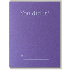 You Did It Fill In The Blank Card