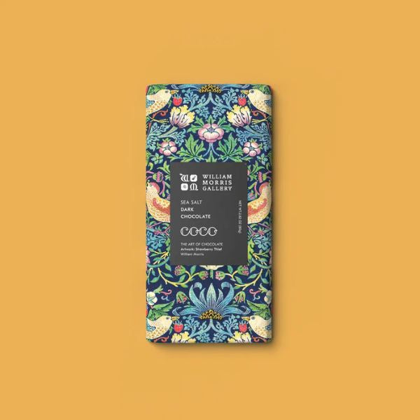 William Morris Sea Salt Dark Chocolate Bar