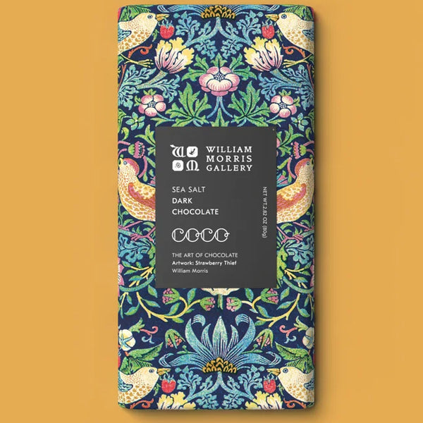 William Morris Sea Salt Dark Chocolate Bar