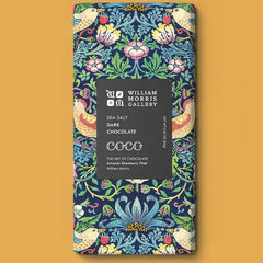 William Morris Sea Salt Dark Chocolate Bar