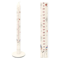 Snowmen Advent Dinner Candle