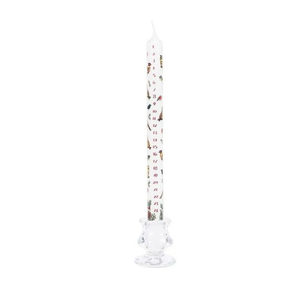 Winter Birds Advent Dinner Candle
