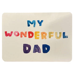 My Wonderful Dad Rainbow Letters Card