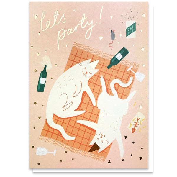 Let’s Party Happy Birthday Party Cats Card