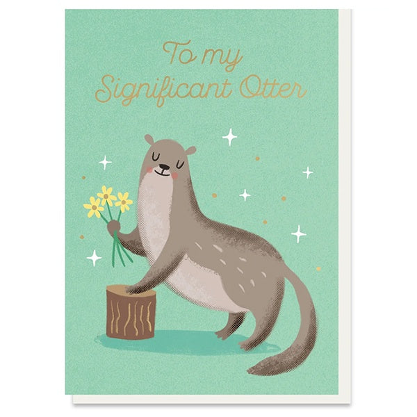 To My Significant Otter Valentines Card