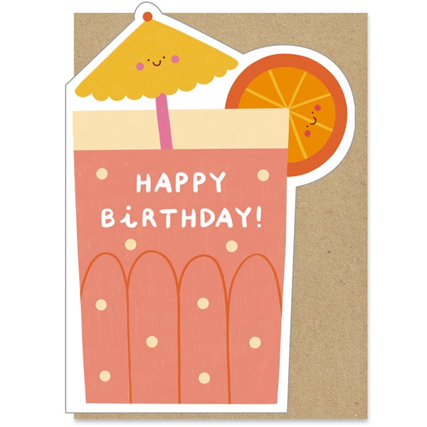 Happy Birthday Cute Cocktail Card