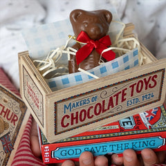 Arthur The Bear Milk Chocolate Bear in Wooden Box