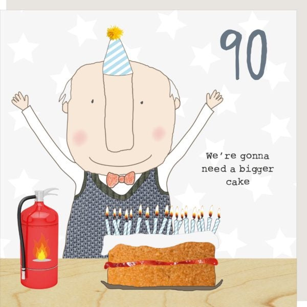 Bigger Cake 90 Birthday Card