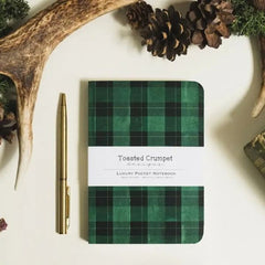 Highland Moss Tartan A6 Lined Pocket Notebook