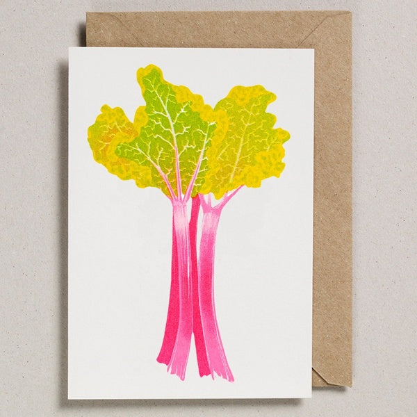 Rhubarb Greeting Card