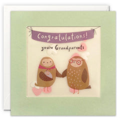 Owl Grandparents Paper Shakies Card
