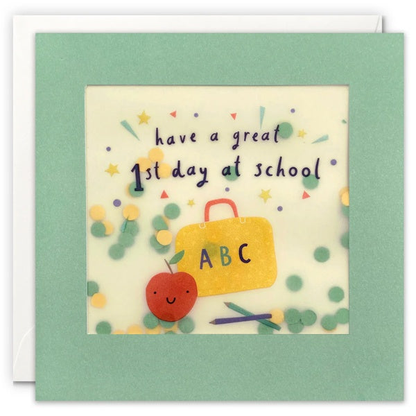 First Day at School Paper Shakies Card