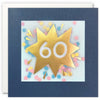 Age 60 Gold Paper Shakies Birthday Card