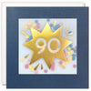 Age 90 Gold Paper Shakies Birthday Card