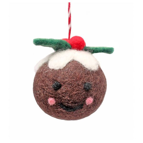 Christmas Pudding Face Hanging Decoration