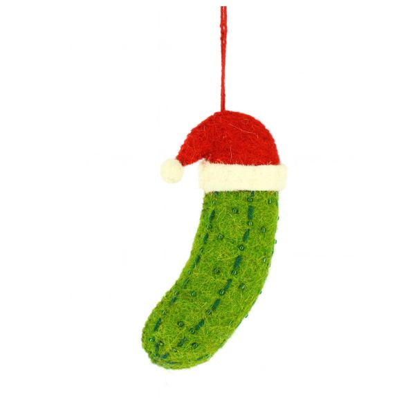 Hanging Santa Pickle Decoration