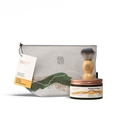 Whisky and Honey Wash Bag and Shaving Set