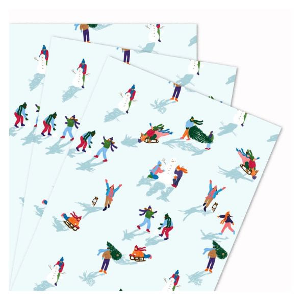 Snow Play Wrapping Paper