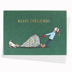 Tug of War Christmas Card