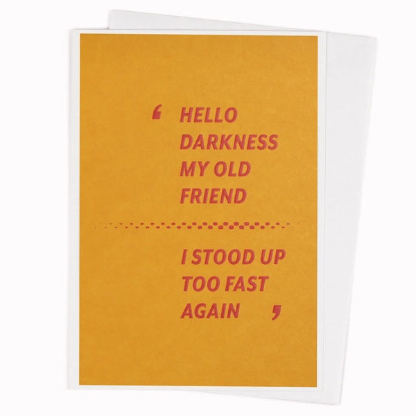 Hello Darkness Card