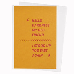 Hello Darkness Card