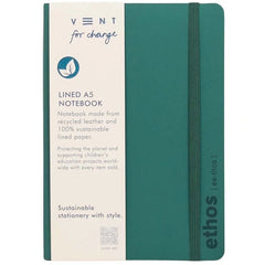 Emerald Green ReLeather & Sustainable A5 Luxury Lined Notebook