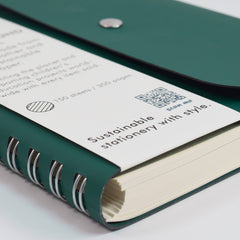 Emerald Green ReLeather & Sustainable A5 Luxury Wirebound Notebook