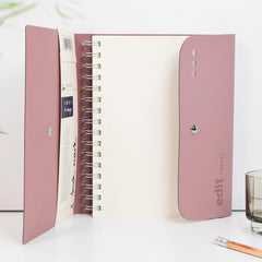 Powder Pink ReLeather & Sustainable A5 Luxury Wirebound Notebook