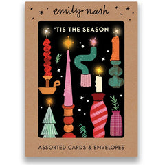 Christmas Candles and Lights Multipack of 8 Cards