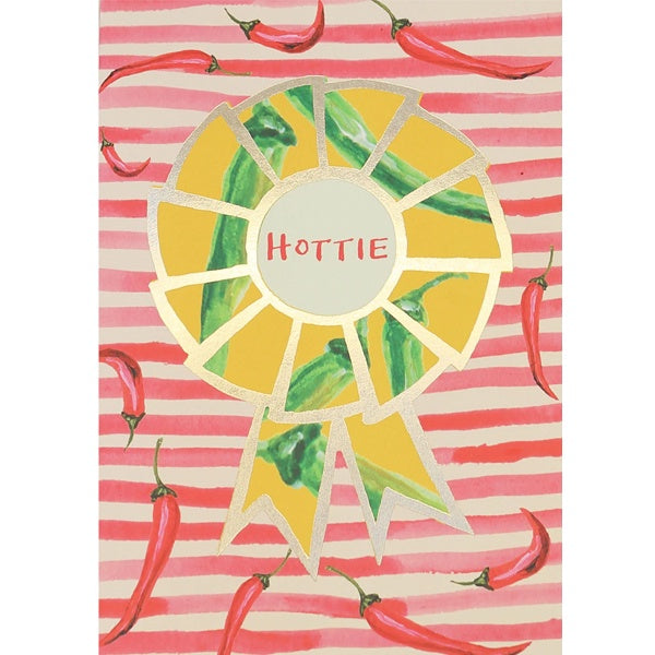 Hottie Rosette Card