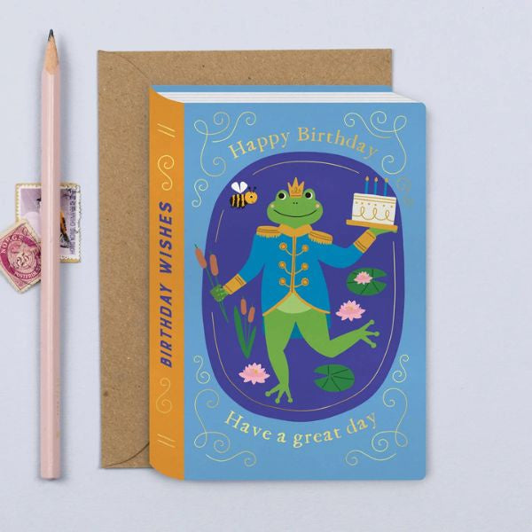Fairytale Frog and Bee Birthday Card