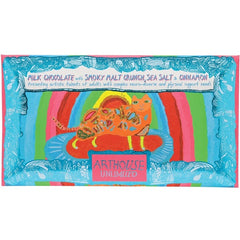 Rainbow Cat Milk Chocolate Bar with Smoky Malt Crunch, Sea Salt and Cinnamon Bar
