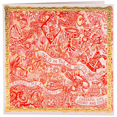 Love is in the Air Gold Border Card